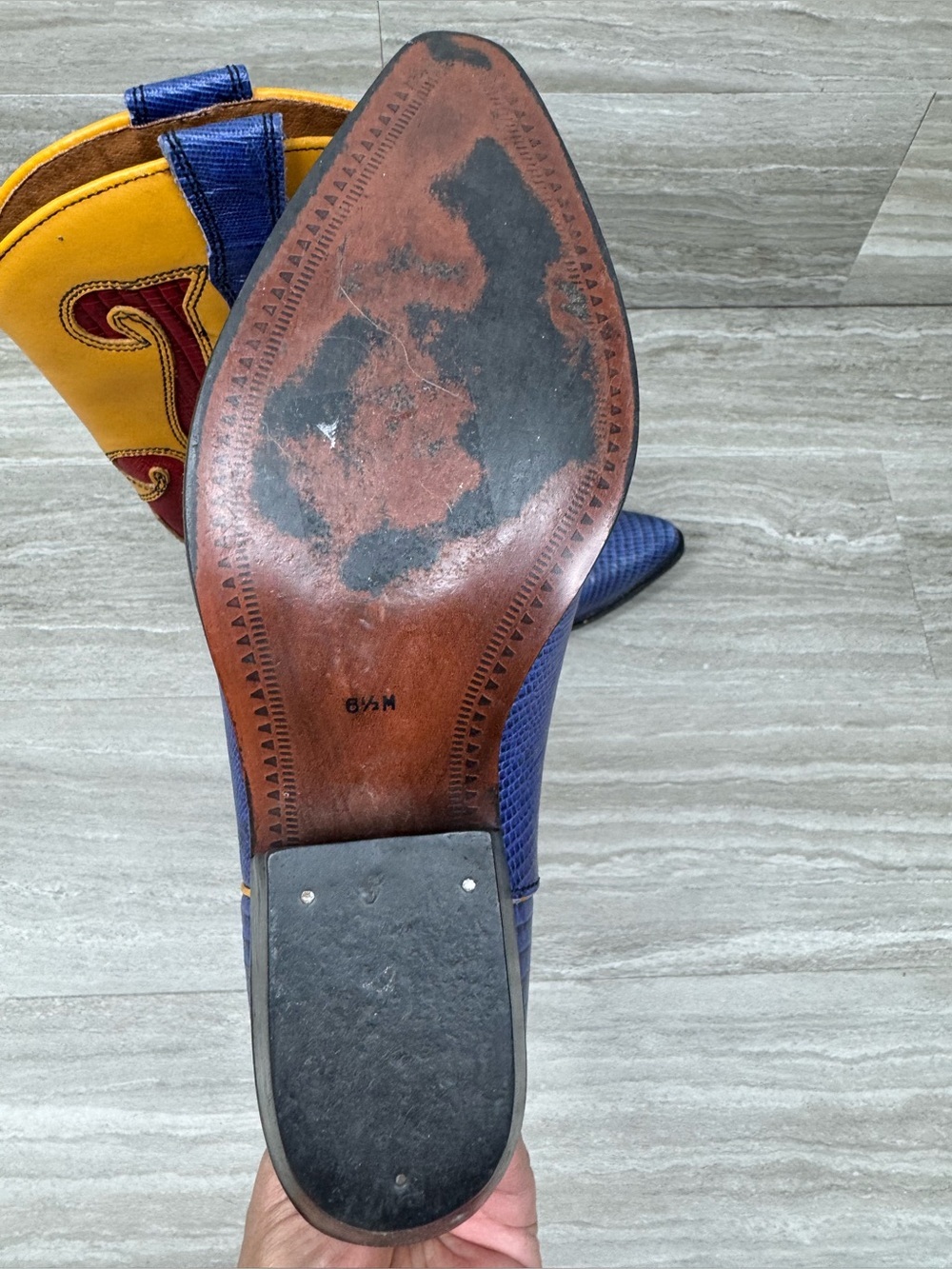 Nine West Ronnee Vintage Leather Western Boots Womens Size 6.5 - Picture 11 of 13